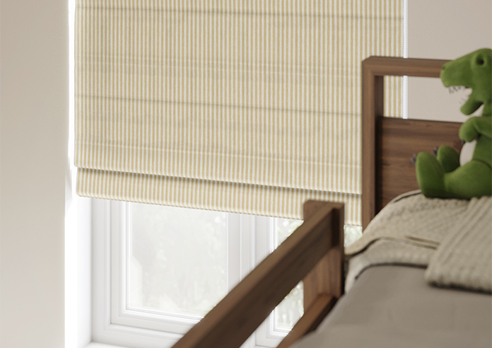 Emily Bond Oscar Stripe, Gold - Twist&Fit Roman Blind - Image 5